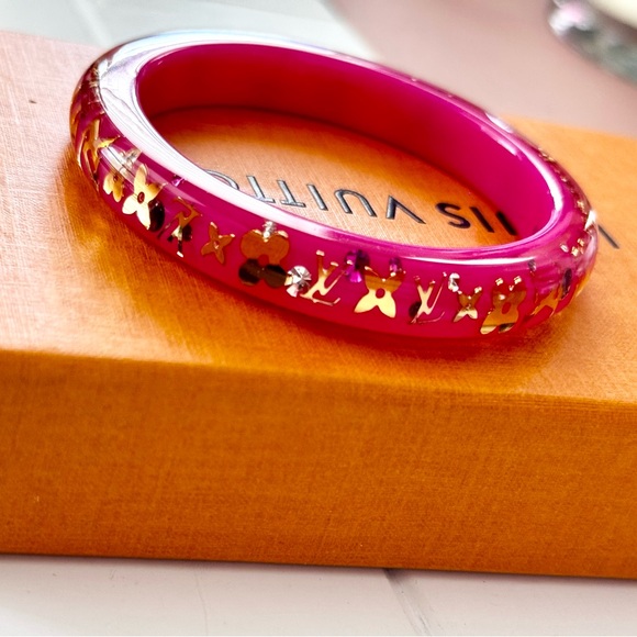 Pink Louis Vuitton Inclusion Bracelet Bangle - Picture 3 of 5